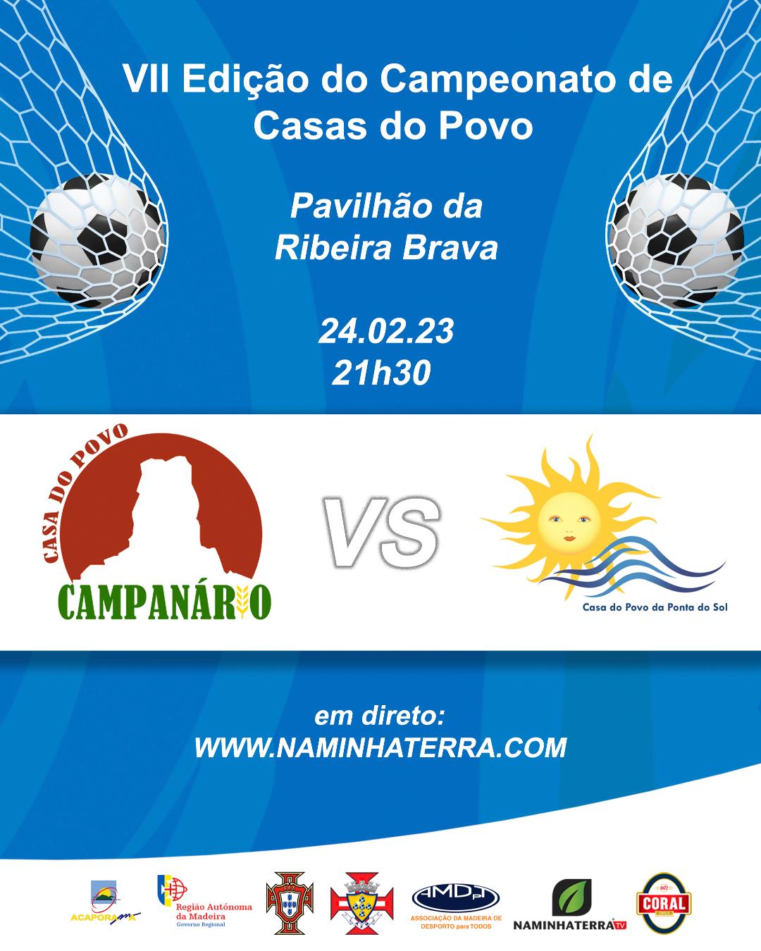 CAMPANÁRIO X PONTA DE SOL - VII EDIÇÃO DO CAMPEONATO DE FUTSAL DE CASAS DO POVO DA RAM