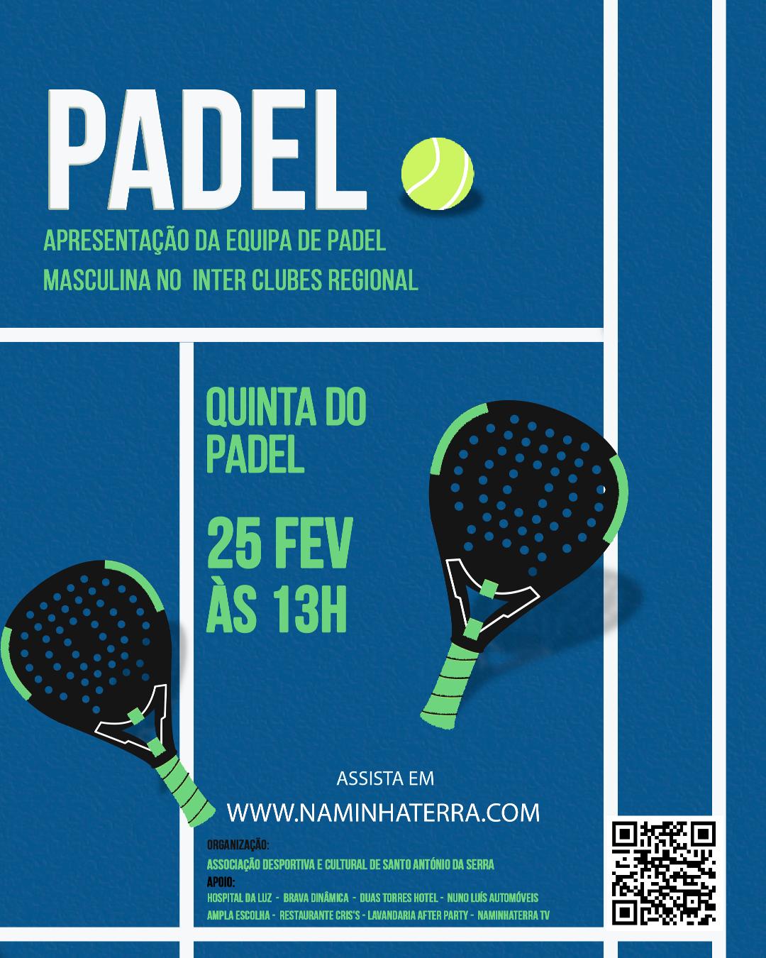 Apresentação da equipa de Padel de Santo António da Serra 