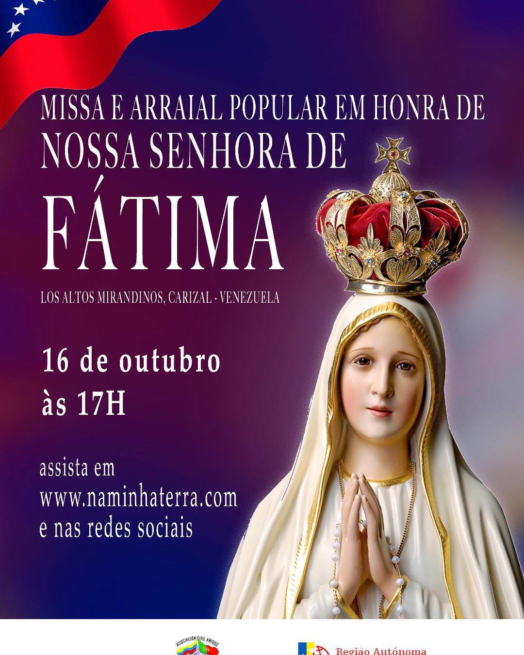 Missa e Arraial Popular em honra de Nossa Senhora de Fátima - Venezuela