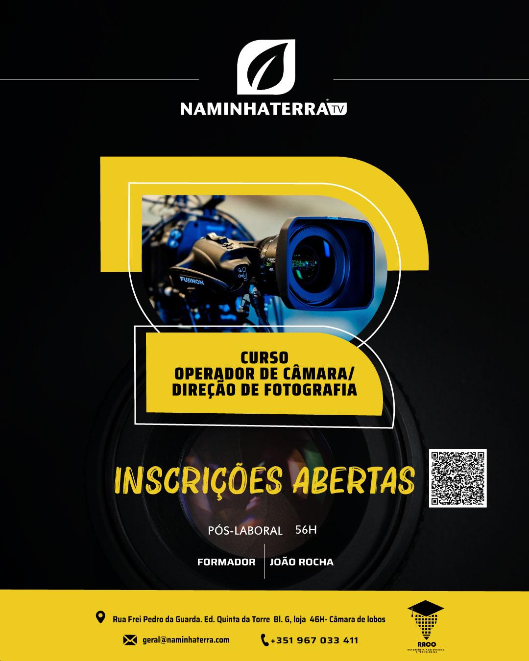 Curso de Operador de Câmara e Direção de Fotografia