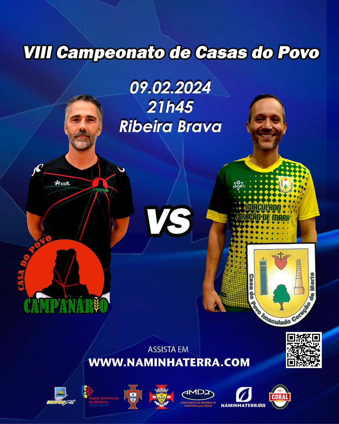 CAMPANÁRIO X IMACULADO - VIII EDIÇÃO DO CAMPEONATO DE FUTSAL DE CASAS DO POVO DA RAM