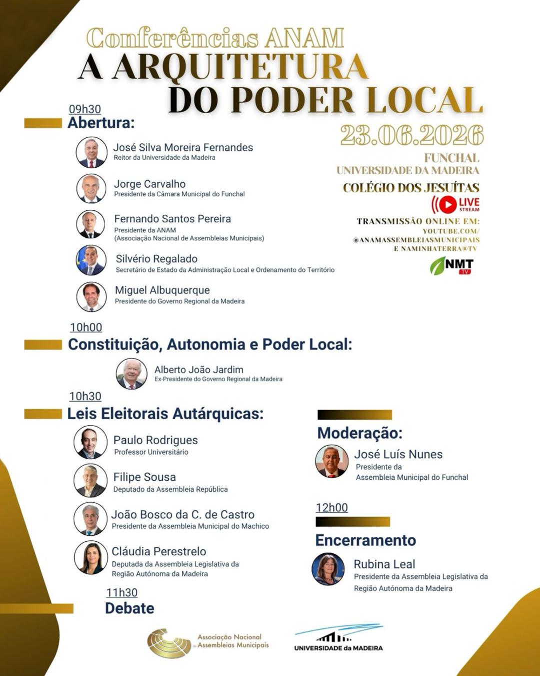 CONFERÊNCIAS ANAM: ARQUITETURA DO PODER LOCAL