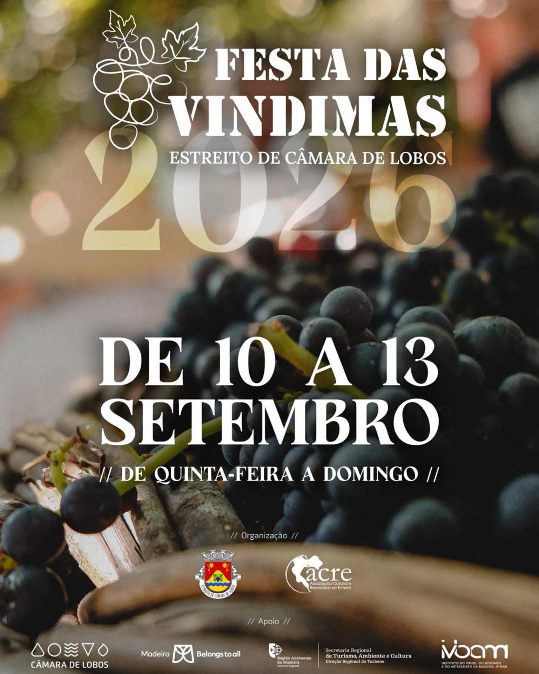 FESTA DAS VINDIMAS 2026 | ESTREITO DE CÂMARA DE LOBOS 